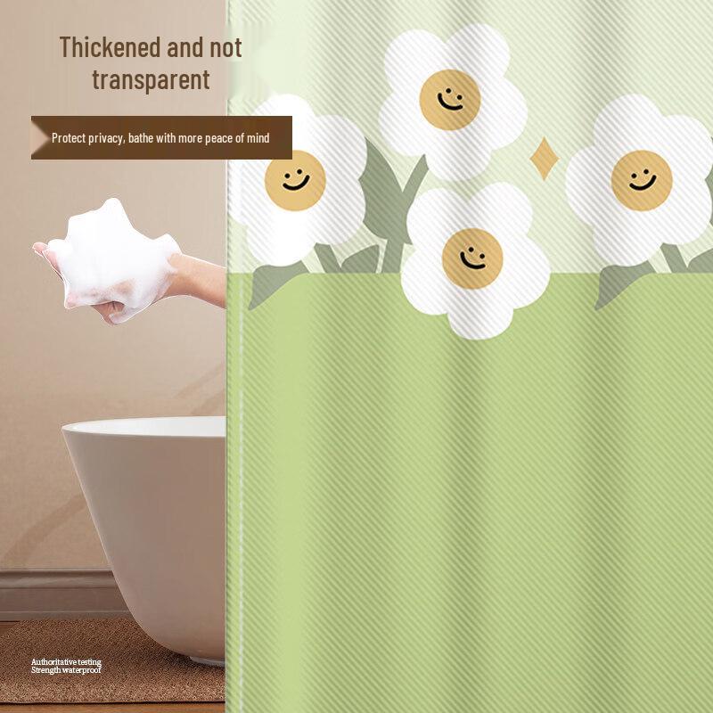 LIEI Waterproof Mildew-Proof Punch-Free Shower Curtain