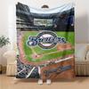 Name Custom Milwaukee Brewers Logo Print Flannel Blanket High Quality Warm Comfortable Cover for All Seasons Perfect for Gifts Home Decor
