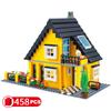 City house architecture Super Villa Cottage creative set model building blocks bricks Friends Kid Toy Children ideas Chinoiserie