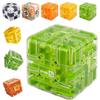 2Pcs Rolling Ball Maze Cube Kids Brain Teaser 3D Puzzle Maze Cube Toddlers Stress Relief Logical Thinking Training Bead Maze Educational Toy