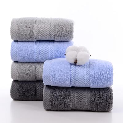 Pure Cotton Towel 35*75cm 100% Cotton Plain Color Thick Adult Face Wash Towel with Embroidery