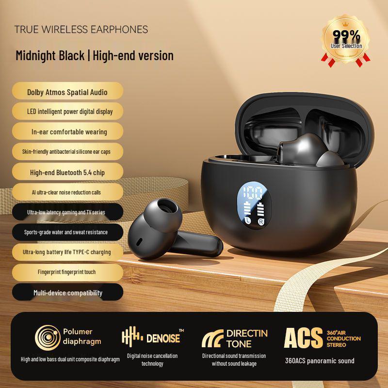 2025 Wireless Noise-Cancelling In-Ear Sports Bluetooth Headphones with High Sound Quality
