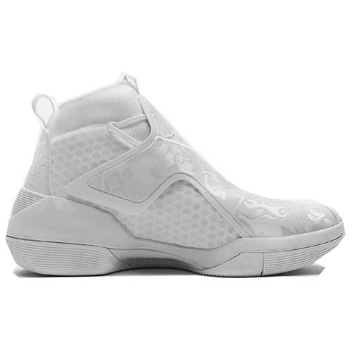 Li Ning YuShuai 12 Slip Resistant Abrasion Resistant High top Basketball Shoes Men's White ABAN025-6