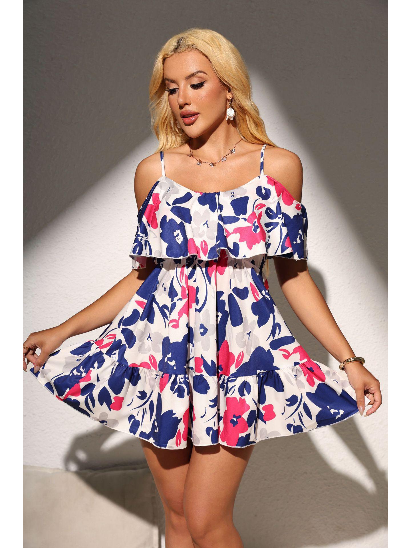 

2025 Floral Sling Beach Dress for Women Medium квітковий