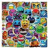 50 New Geometry Dash Geometric Sprint Stickers Motorcycle Guitar Suitcase Waterproof Stickers