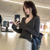 New Women's Autumn and Winter Niche Knitted Sweater Design Bottoming Shirt Women's Early Autumn Slim-fit Inner Long-sleeved Top