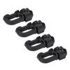4Pcs L Track Double Stud Tie Down Fitting Carbon Steel L Track Rail Double Stud Fitting for Truck Bed Trailer Cargo