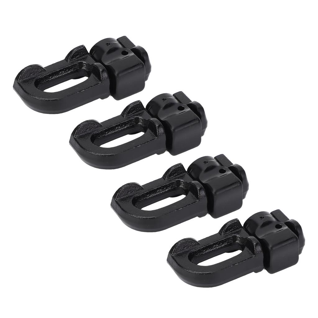 4Pcs L Track Double Stud Tie Down Fitting Carbon Steel L Track Rail Double Stud Fitting for Truck Bed Trailer Cargo