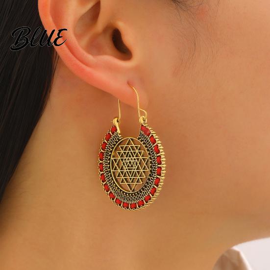 Beach Vacation Accessories 1 Pair Retro Style Bohemia Earrings Hand-Woven