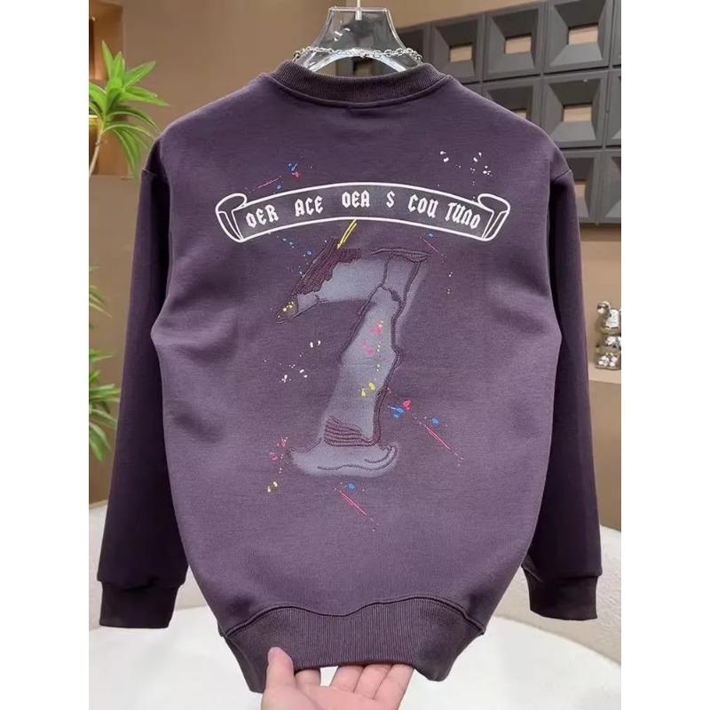 Autumn Winter Products for Men's Versatile Korean Version of Comfortable and Skin-friendly Round Neck Printed Digital Pullover