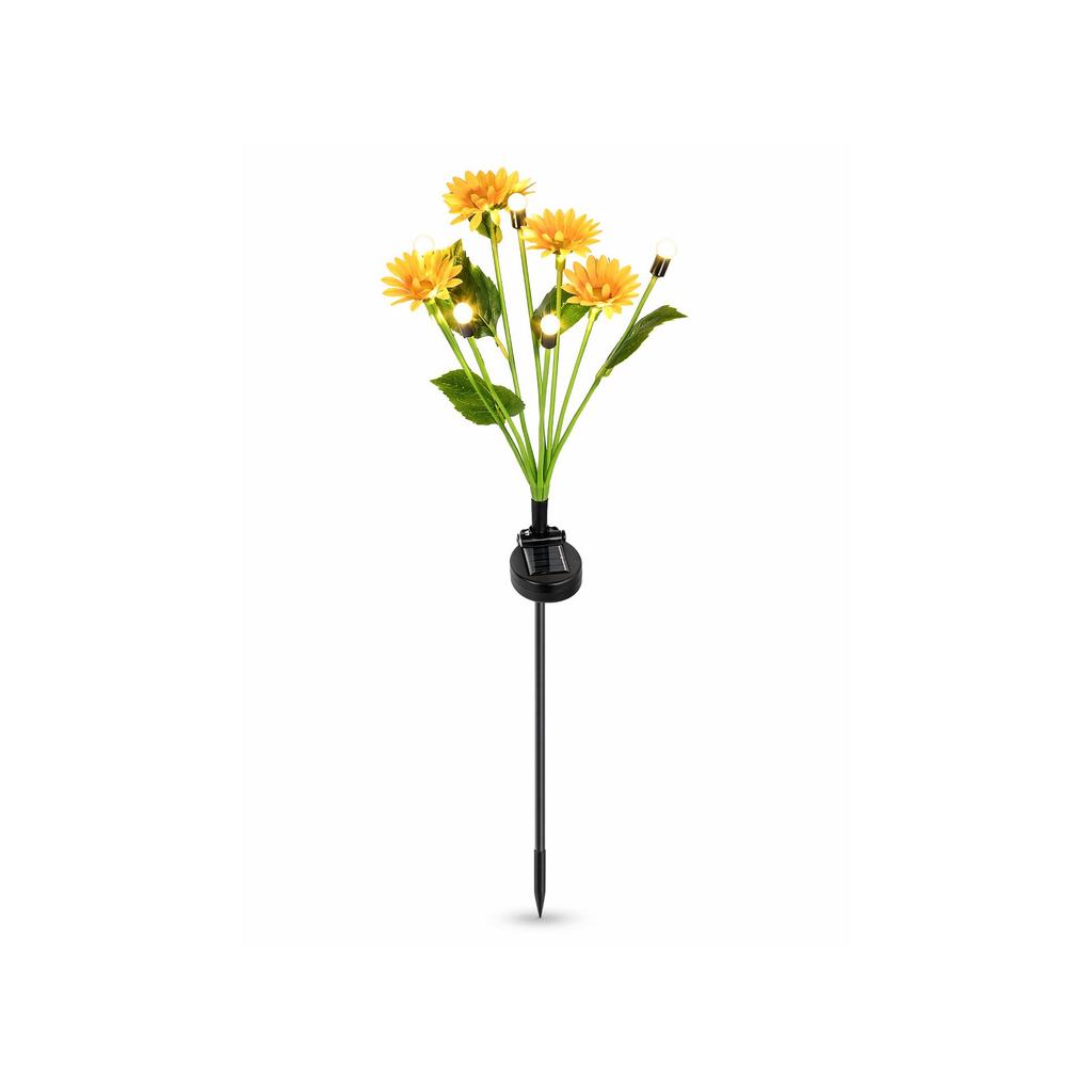 Solar Sunflower Firefly LED Landscape Lamp for Outdoor Lawn and Balcony Decor.