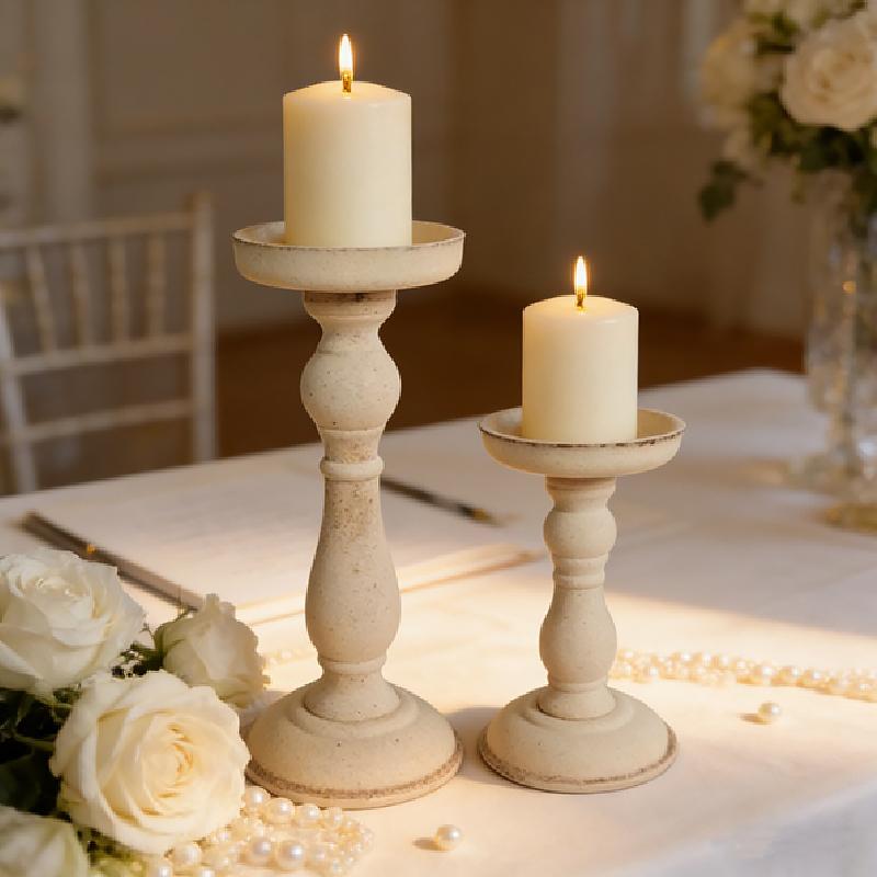 1/2PC Candle Holders Party Table Decor Home Decor Candles Stickers Minimalist Roman Column Photo props Wooden Vintage Rustic