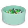 Dry Pool 90x40cm Mint with 300 Balls: Light Green, White, Transparent, Pearl, Beige, Gray