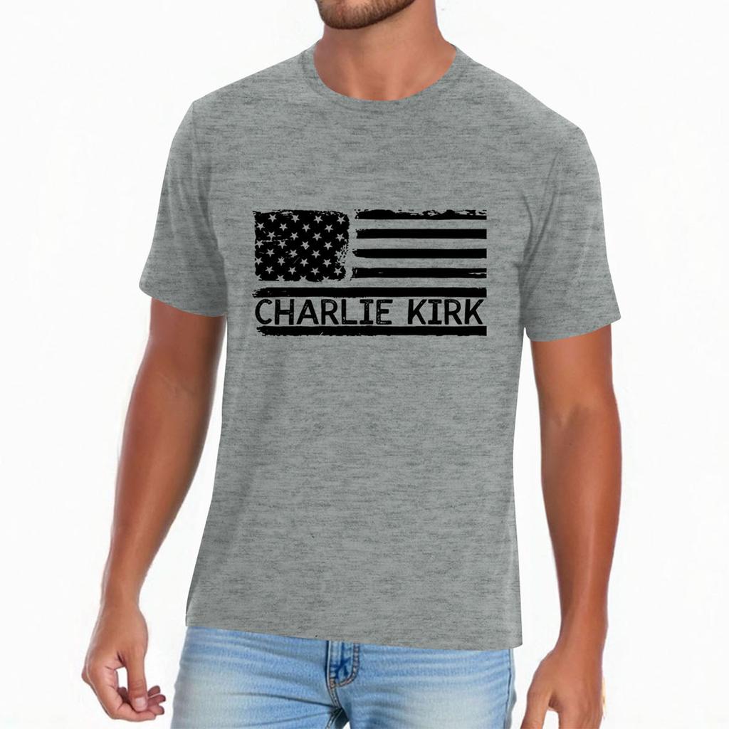 Men's Casual Daily Printed Top Round Neck T-shirt