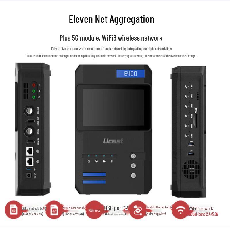 Ucast E400 5G Live Streaming Encoder Backpack