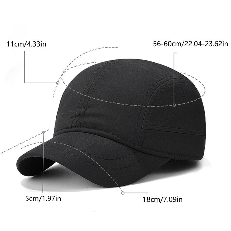 Short-Brimmed Solid Color Baseball Cap Outdoor Quick-drying Golf Fishing Hat Summer Breathable Adjustable Sun Protection Hats