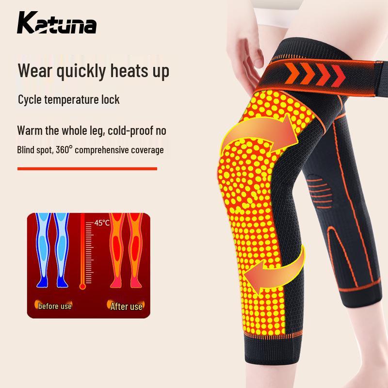 Herbst/Winter Rutschfeste Warme Kniepolster mit Riemen, Beifuß Wermut, Verdickt für Kalte Beine