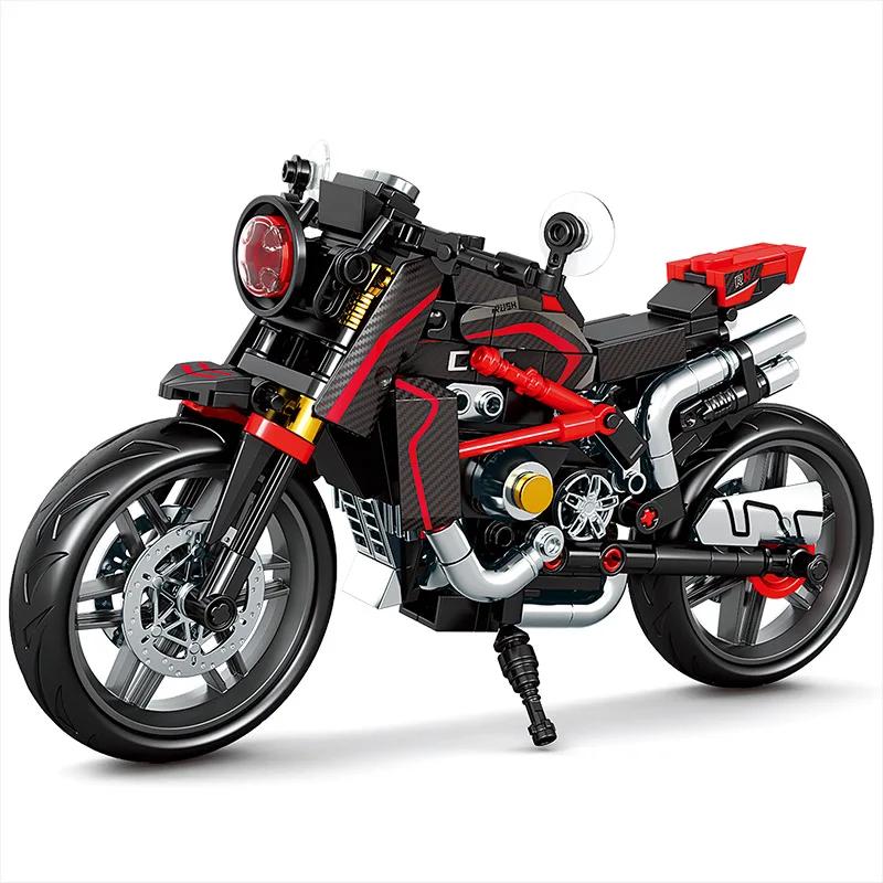 Şehir Retro Teknik Moto Araba Yapı Blokları Yarış Motosikleti Araç Tuğlaları Çocuklar İçin Oyuncaklar Hediyeler