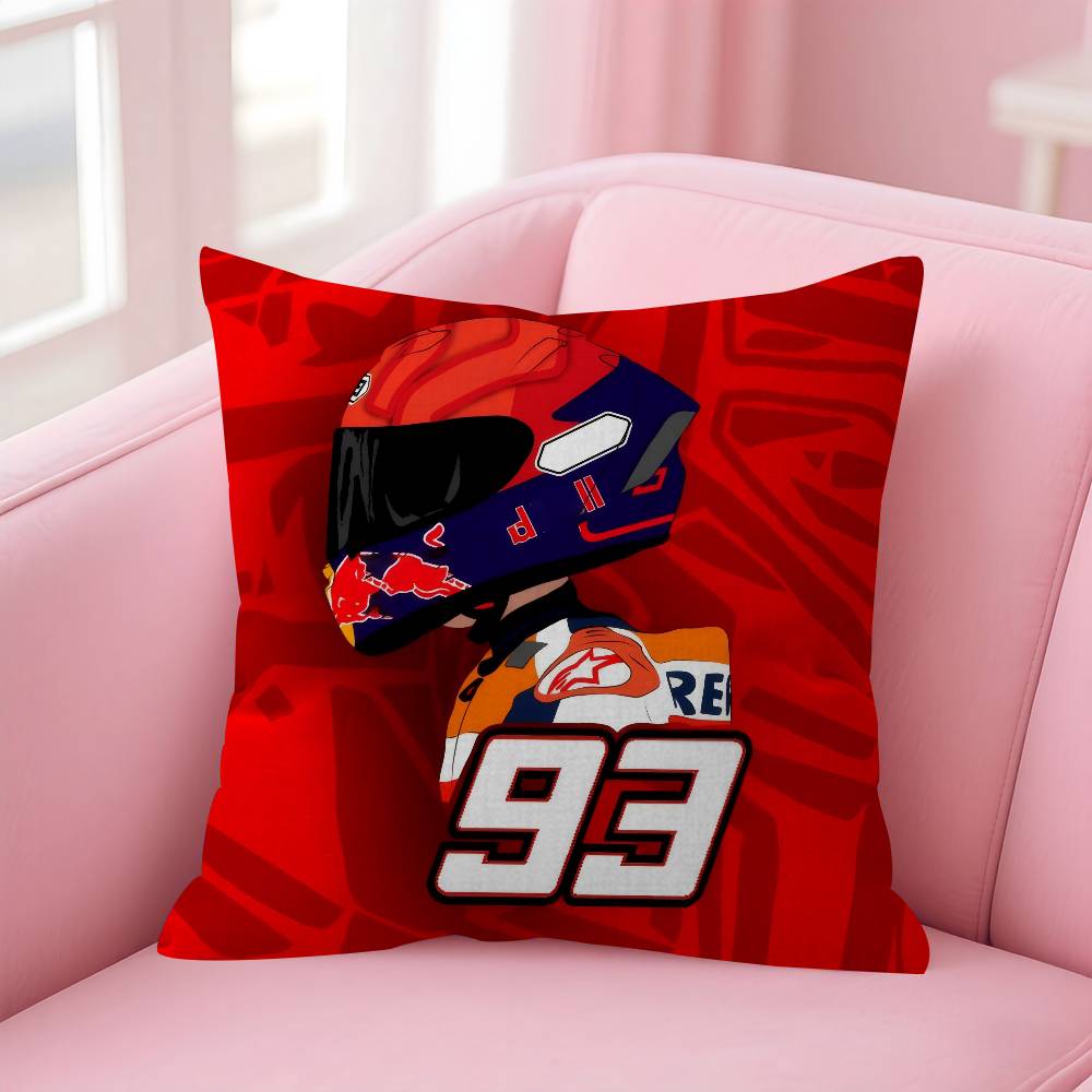 

Personalized Pillow Dust Cover Bedroom Kids Party Decoration Pillowcase Birthday Children Gift MMarc racing driver Marquez 93 30x30 cm