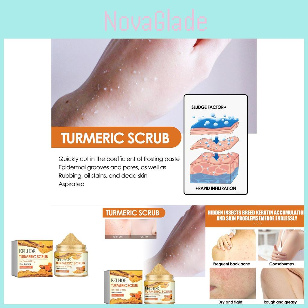 Eelhoe Turmeric Body Scrub For Smooth Skin Exfoliation And Dark Spot Treatment