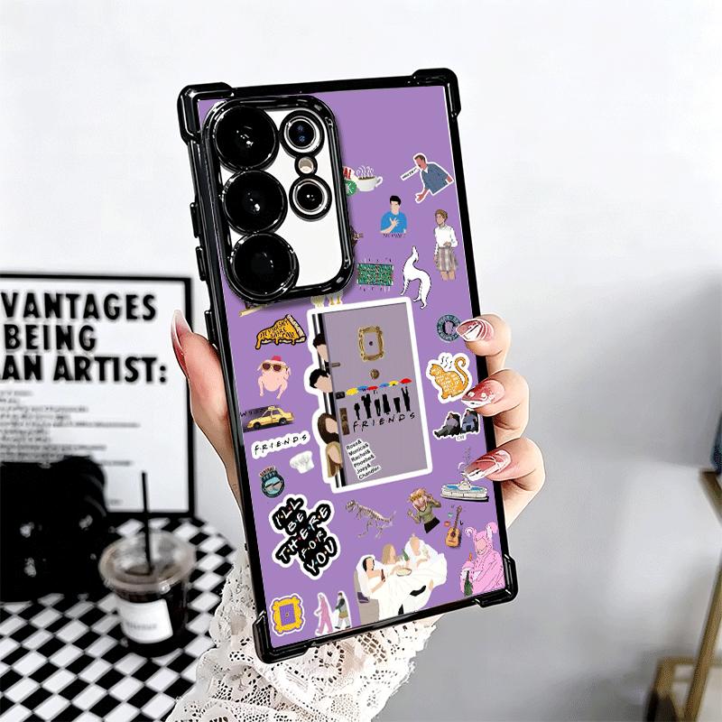 Friends Tv Show Theme Plating Phone Case For Samsung Galaxy S24 S25 FE S26 Edge S23 Ultra S22 S21 Plus S20 Anti-Fall Airabag Cov