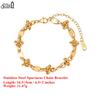 EFFIE QUEEN Stainless Steel 18k Gold Spartacus Chain Bracelet Popular Jewelry for Women, Men Banquet Party Hand Accessory STCB04