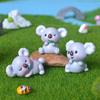 4Pcs Cartoon Cute Koala Micro Landscape Gardening Pottery Small Ornament Cute Mini Koala Diy Accessories