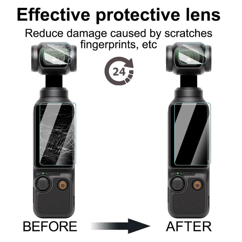 Tempered Glass Flim for DJI OSMO Pocket 4 3 Screen Protector Anti-Scratch Lens Protective Cover for DJI Pocket 3 4 Accessories