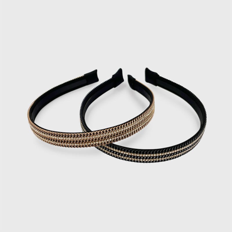 Jean Paul Clarisse Doppelketten-Stein-Haarband JP-22-205HB