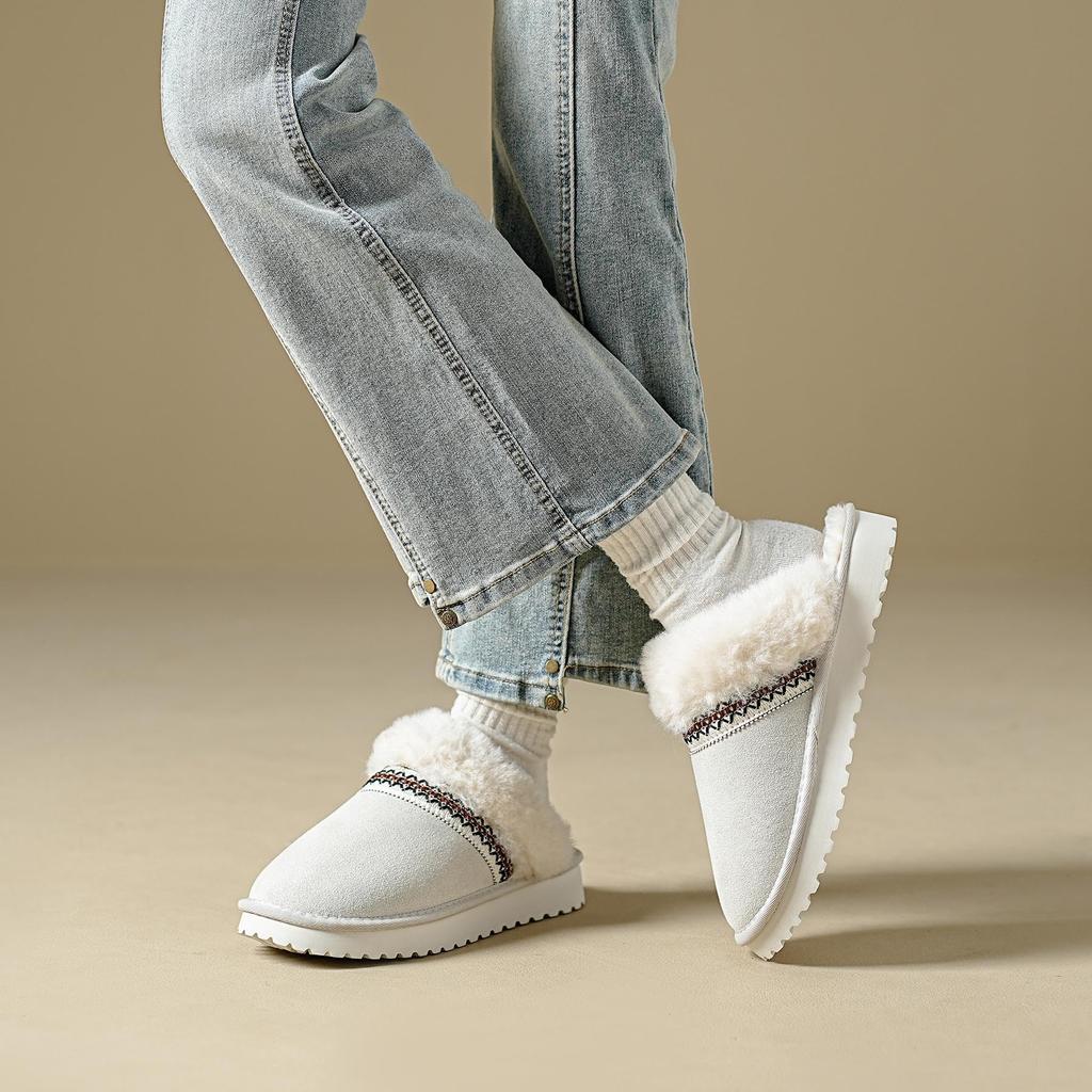 Mishansha Zimmer Warm Winter Perfekt für Balkone und Draußen Damenschuhe, Innen-/Außenbekleidung, Langlebig, Stilvoll, Dicksohlige, Rutschfeste Hausschuhe,