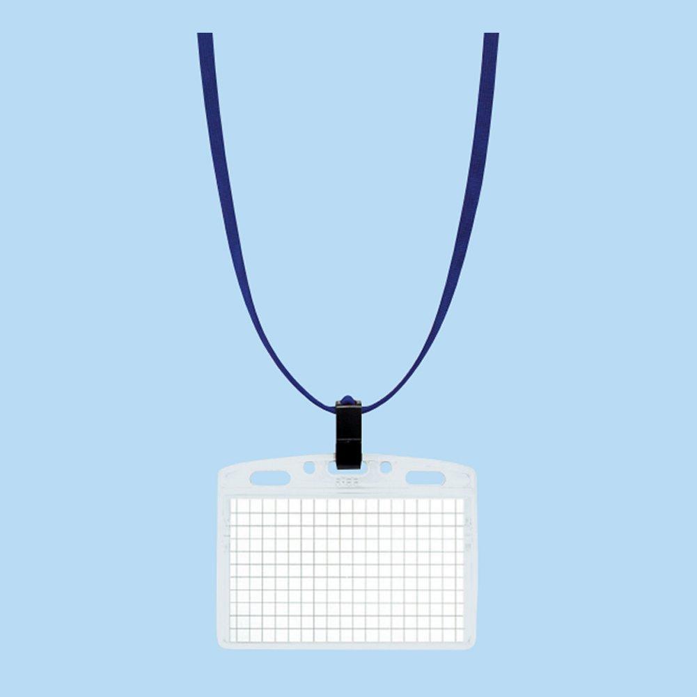 KOKUYO Hanging Name Badge Soft Case Blue 10pcs NAF-S180-10B