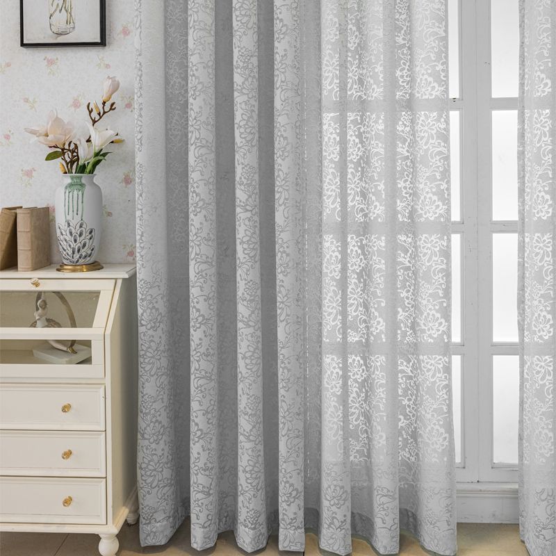Modern Simple Blackout Gray Window Screen Living Room Bedroom Blackout Thermal Insulation Screen Curtain