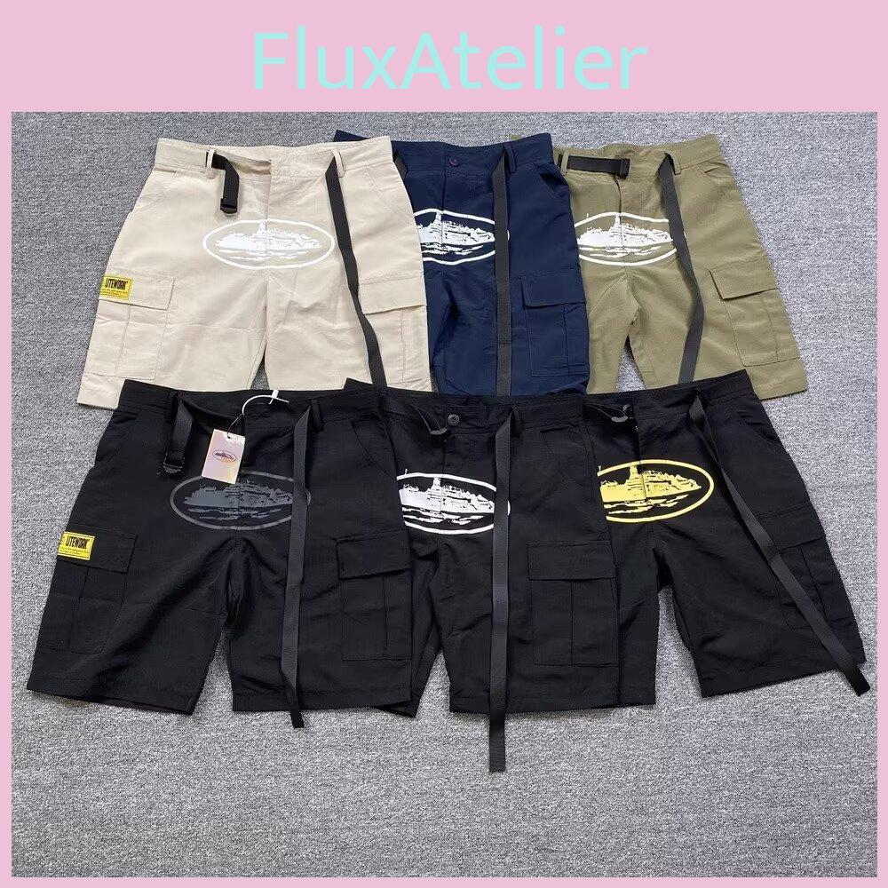 Vintage Style Cargo Shorts For Men Summer Durable Polyester With Side Buckle Pockets For Youth