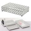 Crystal Decorative Jewelry or Makeup Vanity Organizer Mirror Tray,