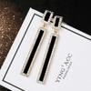 Simple and versatile geometric long earrings Women's simple crystal earrings Korean pendant temperament long earrings