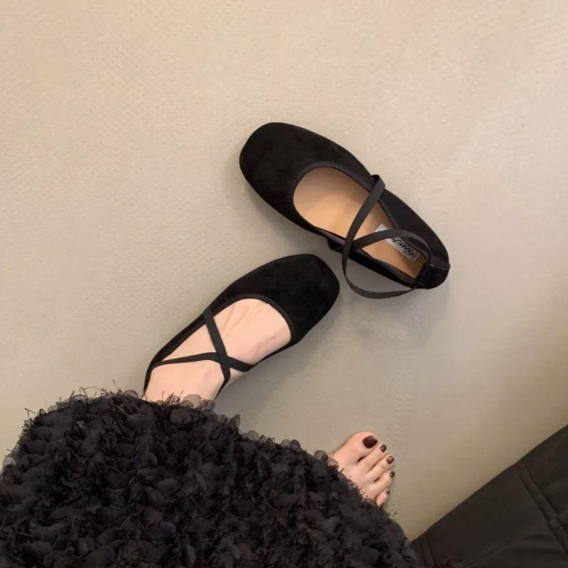 Fashion Bailamos Brand New Women Flat Shoes Fashion Red Ladies Casual Dress Mary Jane Shoes Soft Sole Round Toe Outdoor Ballerina Shoes