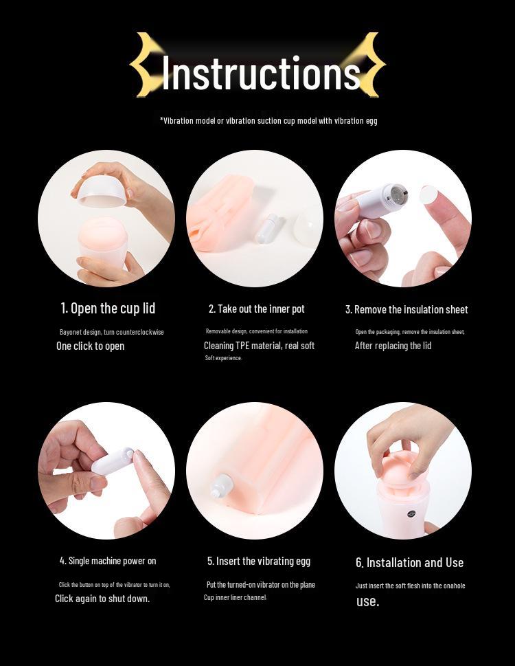 Mengyue Silicone Masturbator Cup - Portable Adult Male Toy