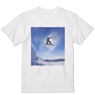 XL Rundhals Bedruckt Größe Schneesport [igsticker] Herren T-Shirt, Weiß, 001174, Snowboarden,
