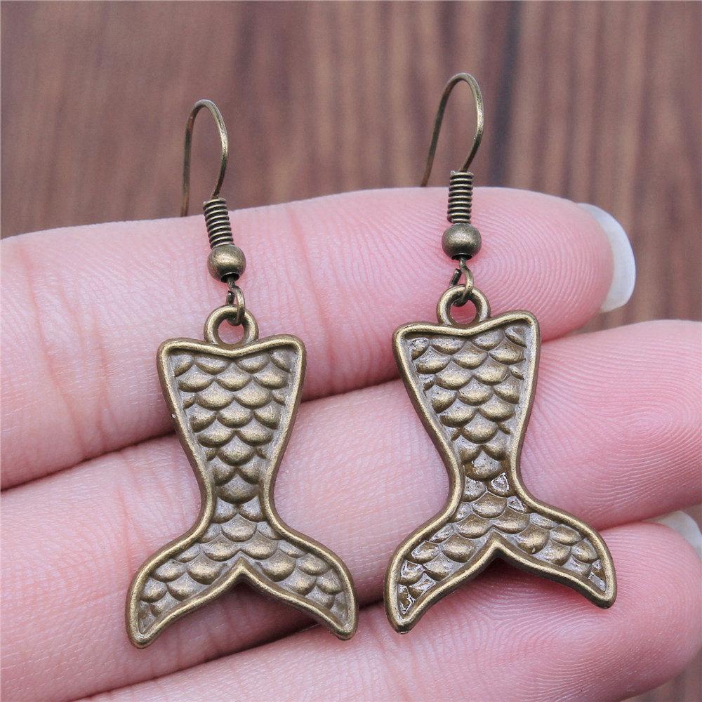 Bold Hot-Selling Marine Life Mermaid Drop Earrings Elegant Valentine's Gift for Formal Occasions