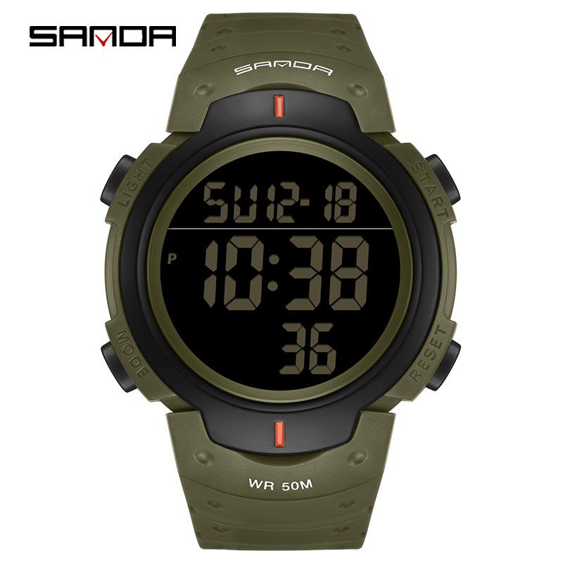 Sanda Unisex Waterproof Multifunctional Sports Watch for Students and Youth