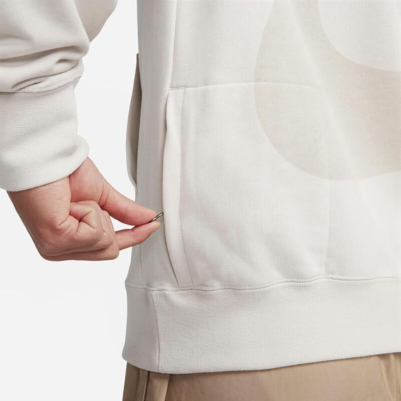 Nike Hooded Casual Warm Pullover Sweatshirt Men Tops Cream FZ4765104