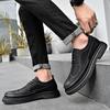 Leather shoes men's 2025 autumn leather business dress men's shoes soft sole casual low-top Brock shoes large size 46 suit