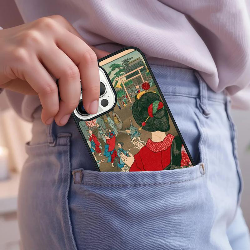 Japanese Ukiyo-e Art Phone Case For iPhone 17 Air 15 16e 14 13 Pro Max Coque 12 11 Pro Max PLUS Cover