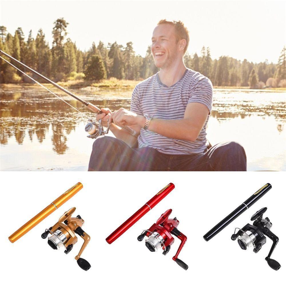 Hard Mini Fishing Pole Portable Fishing Hand Pole Pen Style Fishing Rod Freshwater