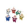 Santa Claus Red Flocked Glitter Christmas Tree Ornaments - 6 Colors