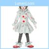 Pennywise Clown Halloweenkostüm für Kinder Perfekt für Schulpartys