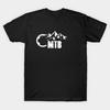 Men Black Print T-shirt Mtb Mountains No-Cut Transfer Paper Print Cotton Tshirt