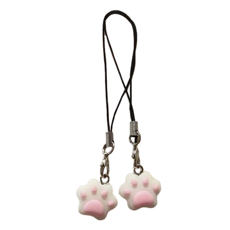 1 Pezzo Borsa Multifunzionale Portachiavi Decorativo Zampe di Gatto Carine Ciondolo a Forma di Telefono Chiavetta USB Accessorio per Zaino