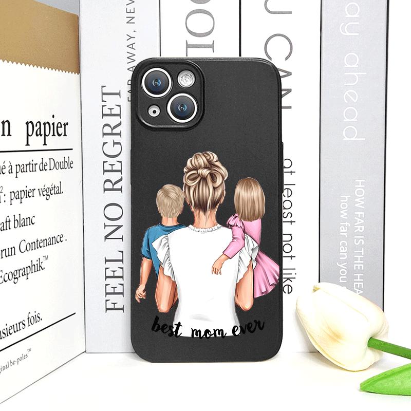 Fashion Family Girl Boy Super Mom Baby Phone Case for Iphone 16 15 12 11 14 13 Pro Max Cover for Iphone 7 8 Plus XR X XS SE2020