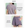 Women's Quick-Dry Yoga Set: Short Sleeve & Shorts - Slim-Fit, Elastic Activewear for Outdoor Sports